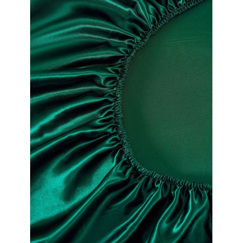 2/3pcs Black Satin Fitted Sheet Set – Silky Soft 11.8" Deep Pocket Bedding (1 Sheet + 1/2 Pillowcases)