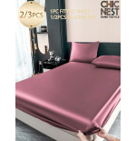 2/3pcs Black Satin Fitted Sheet Set – Silky Soft 11.8" Deep Pocket Bedding (1 Sheet + 1/2 Pillowcases)