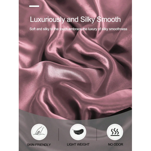 2/3pcs Black Satin Fitted Sheet Set – Silky Soft 11.8" Deep Pocket Bedding (1 Sheet + 1/2 Pillowcases)