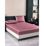 2/3pcs Black Satin Fitted Sheet Set – Silky Soft 11.8" Deep Pocket Bedding (1 Sheet + 1/2 Pillowcases)