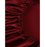 2/3pcs Black Satin Fitted Sheet Set – Silky Soft 11.8" Deep Pocket Bedding (1 Sheet + 1/2 Pillowcases)