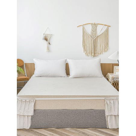 White Ruffled Bed Skirt - Bohemian Farmhouse Microfiber Bedding