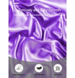 2/3pcs Black Satin Fitted Sheet Set – Silky Soft 11.8" Deep Pocket Bedding (1 Sheet + 1/2 Pillowcases)