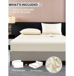 2/3pcs Black Satin Fitted Sheet Set – Silky Soft 11.8" Deep Pocket Bedding (1 Sheet + 1/2 Pillowcases)