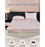 2/3pcs Black Satin Fitted Sheet Set – Silky Soft 11.8" Deep Pocket Bedding (1 Sheet + 1/2 Pillowcases)