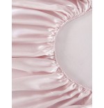 2/3pcs Black Satin Fitted Sheet Set – Silky Soft 11.8" Deep Pocket Bedding (1 Sheet + 1/2 Pillowcases)