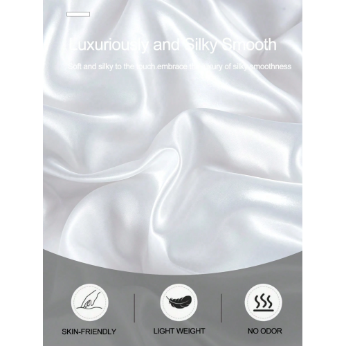 2/3pcs Black Satin Fitted Sheet Set – Silky Soft 11.8" Deep Pocket Bedding (1 Sheet + 1/2 Pillowcases)