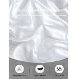 2/3pcs Black Satin Fitted Sheet Set – Silky Soft 11.8" Deep Pocket Bedding (1 Sheet + 1/2 Pillowcases)