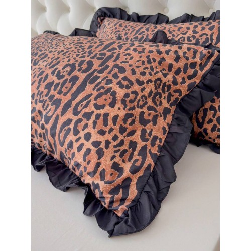 Leopard Print Pillowcase - 100% Polyester Lace, Soft & Comfortable