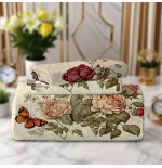 Red Peony Print Quilt Set - 2/3pc Bedding with Pillowcases