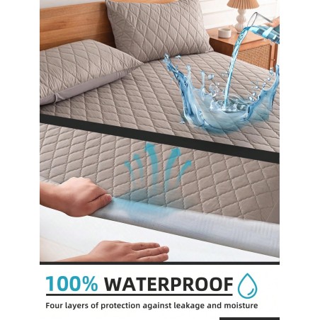 Waterproof Cooling Mattress Protector - Breathable Fitted Sheet