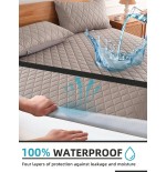 Waterproof Cooling Mattress Protector - Breathable Fitted Sheet