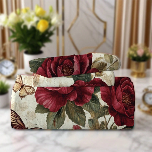 Butterfly Flower Quilt Set - 2/3pc Summer Bedding with Pillowcases