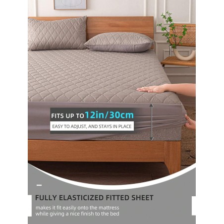 Waterproof Cooling Mattress Protector - Breathable Fitted Sheet