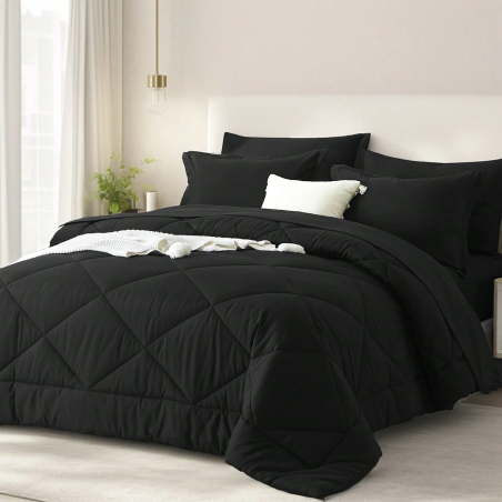Queen 7-Pc Bed in a Bag Comforter Set - Geometric Pattern Bedding