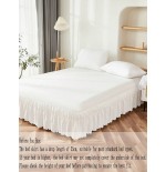 White Ruffled Bed Skirt - Bohemian Farmhouse Bedroom Decor