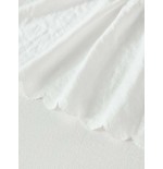 White Ruffled Bed Skirt - Bohemian Farmhouse Bedroom Decor