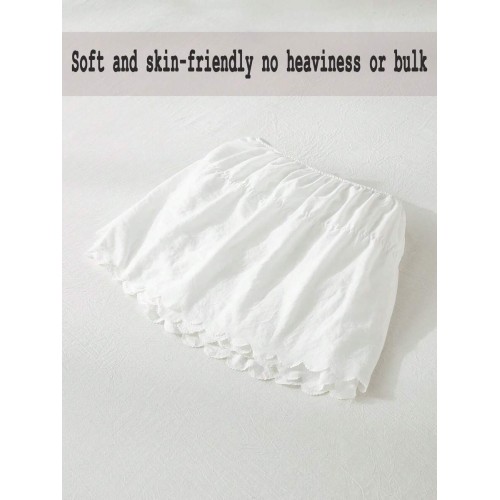 White Ruffled Bed Skirt - Bohemian Farmhouse Bedroom Decor