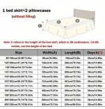 3-Piece Floral Bed Skirt Set with Pillowcases - All Seasons