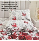 3-Piece Floral Bed Skirt Set with Pillowcases - All Seasons