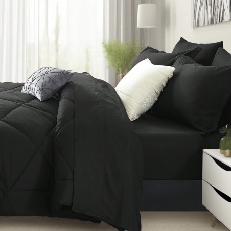Queen 7-Pc Bed in a Bag Comforter Set - Geometric Pattern Bedding