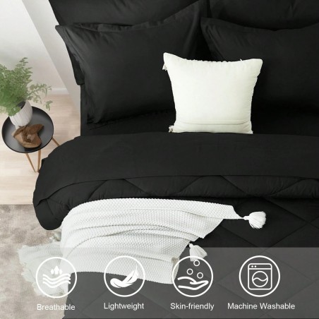 Queen 7-Pc Bed in a Bag Comforter Set - Geometric Pattern Bedding