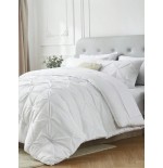 Queen Pinched Pleat Comforter Set - 7-Piece All-Season Bedding