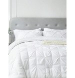 Queen Pinched Pleat Comforter Set - 7-Piece All-Season Bedding