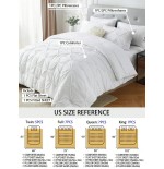 Queen Pinched Pleat Comforter Set - 7-Piece All-Season Bedding