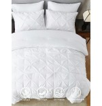 Queen Pinched Pleat Comforter Set - 7-Piece All-Season Bedding