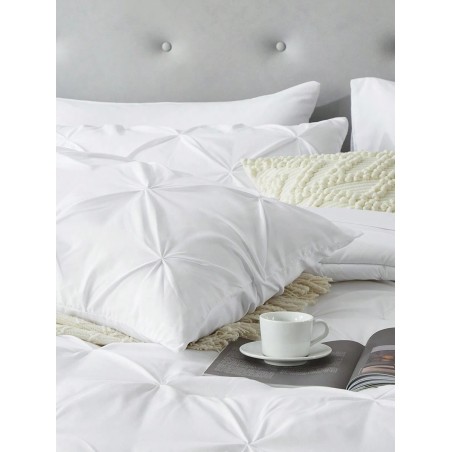 Queen Pinched Pleat Comforter Set - 7-Piece All-Season Bedding
