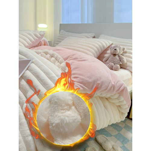 3-Piece Flannel Duvet Cover Set with 2 Pillowcases | Soft Bedding