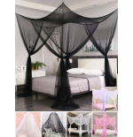 Single Door Dome Mosquito Net Canopy with Lace Bed Cover