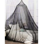 Single Door Dome Mosquito Net Canopy with Lace Bed Cover