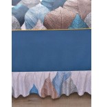 Korean Winter Bedding Set - Brushed Reactive Print Bed Skirt