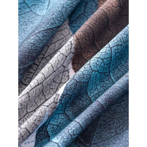 Korean Winter Bedding Set - Brushed Reactive Print Bed Skirt