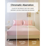 Light Pink Silky Satin Fitted Sheet - Deep Pocket 15-17"