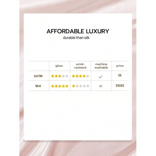 Light Pink Silky Satin Fitted Sheet - Deep Pocket 15-17"