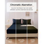 Light Pink Silky Satin Fitted Sheet - Deep Pocket 15-17"