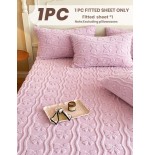 Taffeta Fitted Sheet - Solid Color Mattress Protector Pad