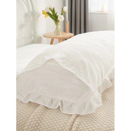 Ruffle Decor Body Pillowcase Cover - No Filler Included