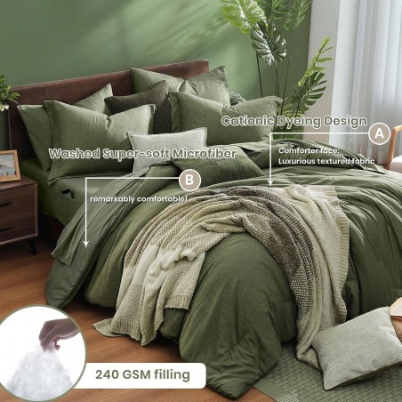 Melex Reversible 7-Piece Comforter Set | Bed in a Bag