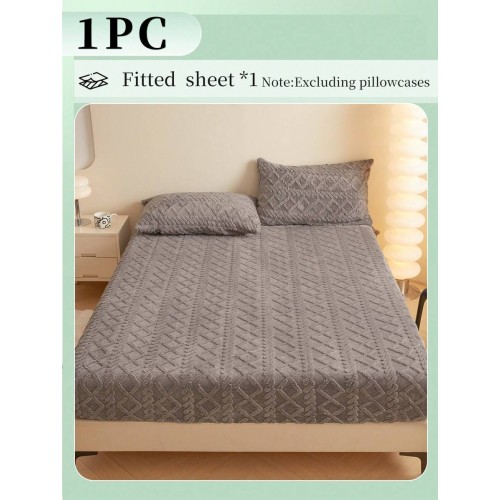 Taffeta Fitted Sheet - Solid Color Mattress Protector Pad