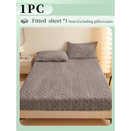 Taffeta Fitted Sheet - Solid Color Mattress Protector Pad