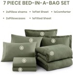 Melex Reversible 7-Piece Comforter Set | Bed in a Bag