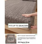 Taffeta Fitted Sheet - Solid Color Mattress Protector Pad