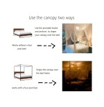 White 4-Door Mosquito Net for Double Bed | Summer Home Canopy