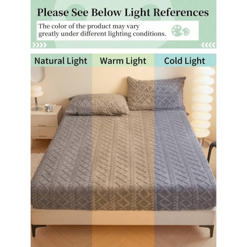 Taffeta Fitted Sheet - Solid Color Mattress Protector Pad