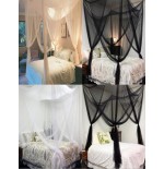 White 4-Door Mosquito Net for Double Bed | Summer Home Canopy