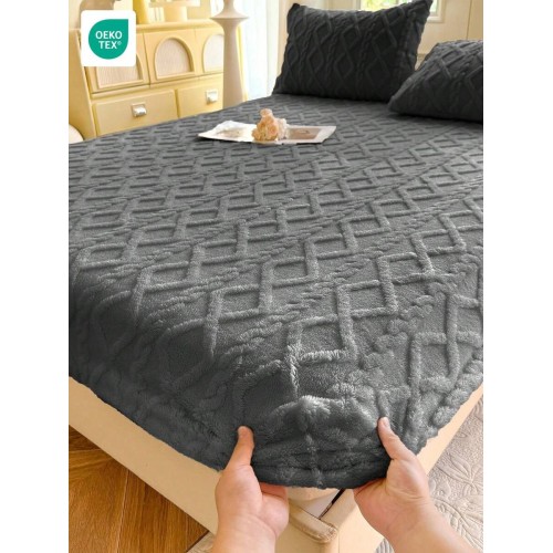 Taffeta Fitted Sheet - Solid Color Mattress Protector Pad